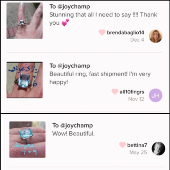 5⭐ Rated Sterling Silver Aquamarine Ring Size 10 - Picture 7 of 8